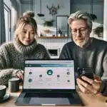 Daughter helps elderly father use helsenorge no with bankid approval