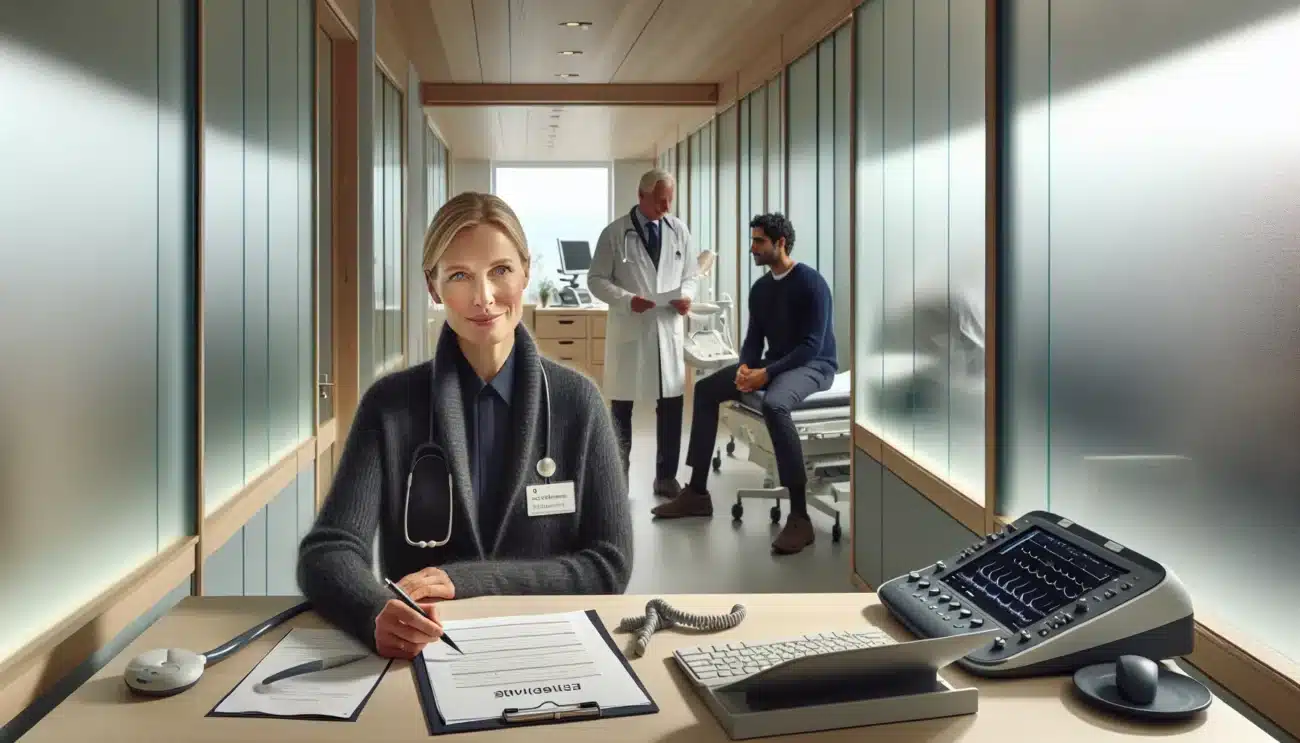 Gp and specialist collaborate in a norwegian clinic with a referral document